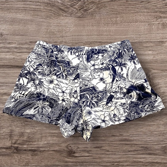 Old Navy High-Waisted Navy Palm Print Cali-Fleece Beach Shorts 685303 Size Large - Picture 8 of 8